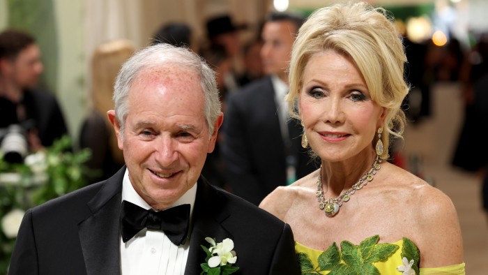 Stephen Schwarzman and Christine Schwarzman attend The 2024 Met Gala